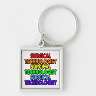 Rainbow Surgical Technologist Key Ring