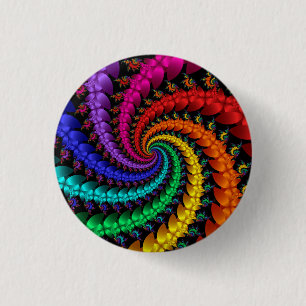Rainbow Swirl -  3 Cm Round Badge