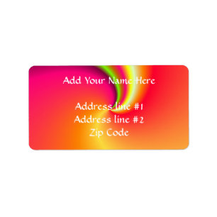 Rainbow Swirl Background Label