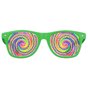 Rainbow Swirl Colourful Cheerful Fun Retro Sunglasses