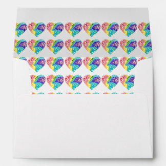 Rainbow Swirl Heart Envelope