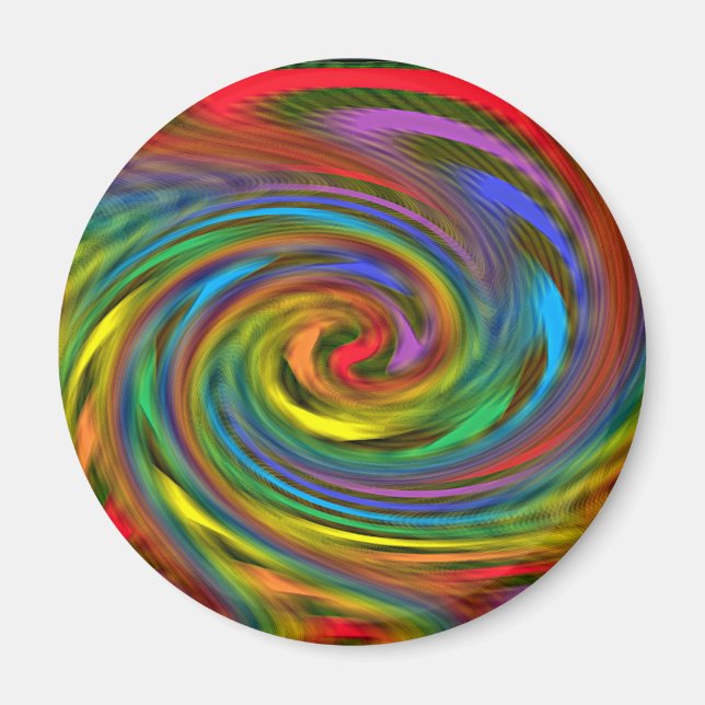 Rainbow Swirl Magnet (Front)
