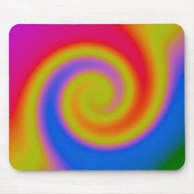 Rainbow Swirl Mouse Pad (Front)