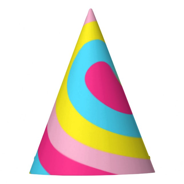 Rainbow Swirl  Party Hat (Front)