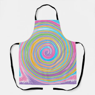 Rainbow swirl pattern  apron