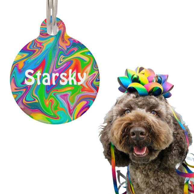 Rainbow Swirl  Pet Tag (Creator Uploaded)