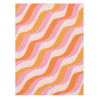 Rainbow Swirl Pink Orange Abstract Retro Sunshine
