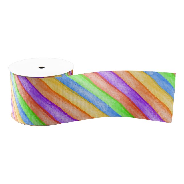 Rainbow swirl ribbon grosgrain ribbon (Spool)