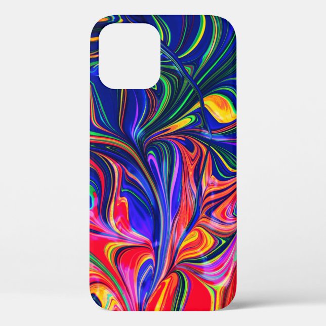 Rainbow Swirl Trippy Glow Stick Case-Mate iPhone Case (Back)