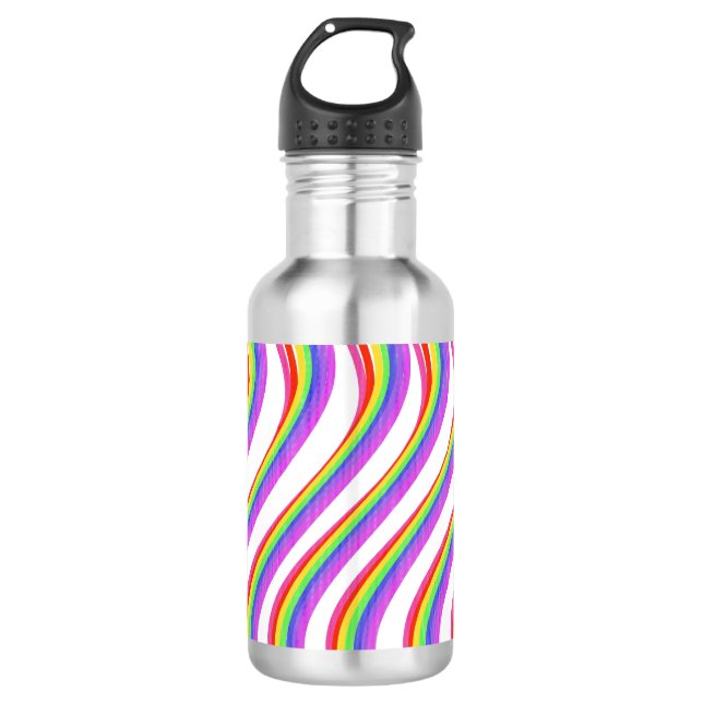 Rainbow Swirl Water Bottle (Front)