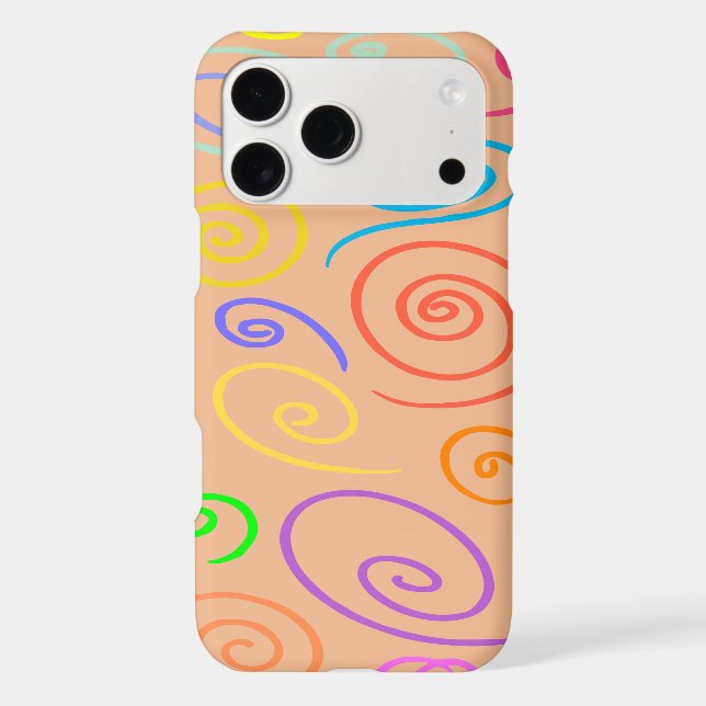 Rainbow Swirls iPhone 17 Pro Max Case | (Back)