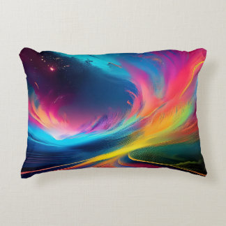 Rainbow Swirls Leggings Decorative Cushion