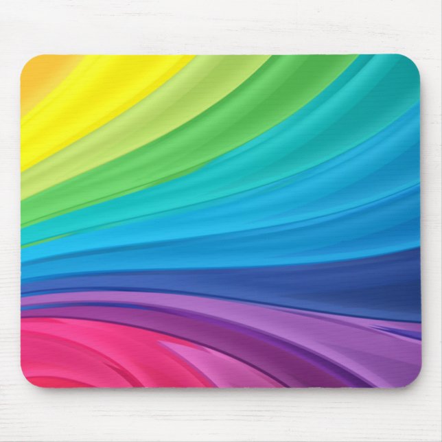 Rainbow Swirls Mouse Pad (Front)