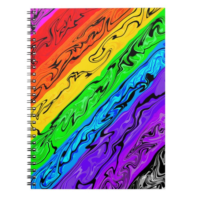 Rainbow Swirls Notebook (Front)