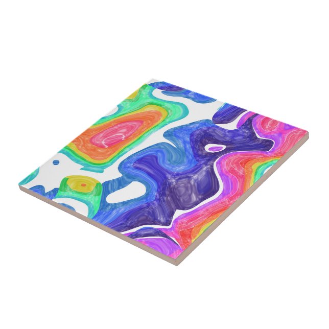 Rainbow Swirls Tile (Side)