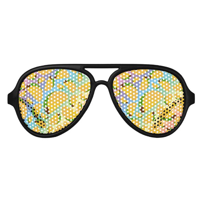 Rainbow tacos aviator sunglasses (Front)