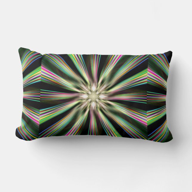 Rainbow Taffy Candy Explosion Three Lumbar Cushion (Front)