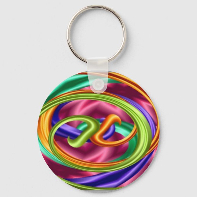 Rainbow Taffy Pull Key Chain (Front)