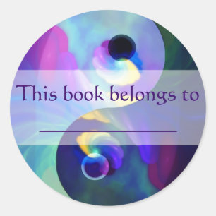 Rainbow Taijitu Yin Yang Classic Round Sticker