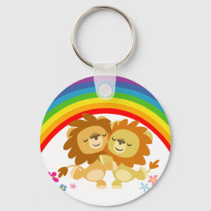 Rainbow Tango-Cute Cartoon Lions Keychain