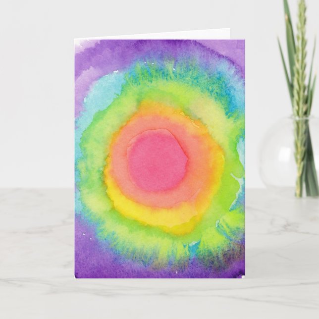 Rainbow Target Greeting Card (Front)