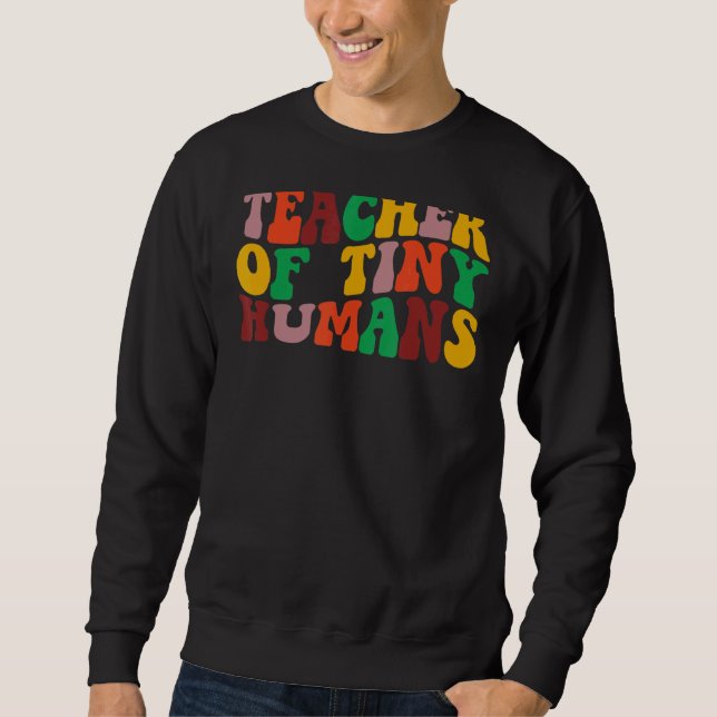 Rainbow Teacher  Elementary Back To School Cute Te Sweatshirt (Front)