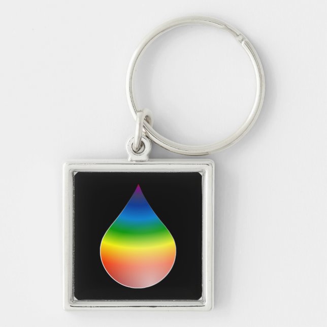 RAINBOW TEARDROP KEY RING (Front)