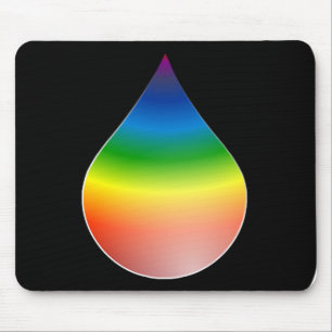 RAINBOW TEARDROP MOUSE PAD