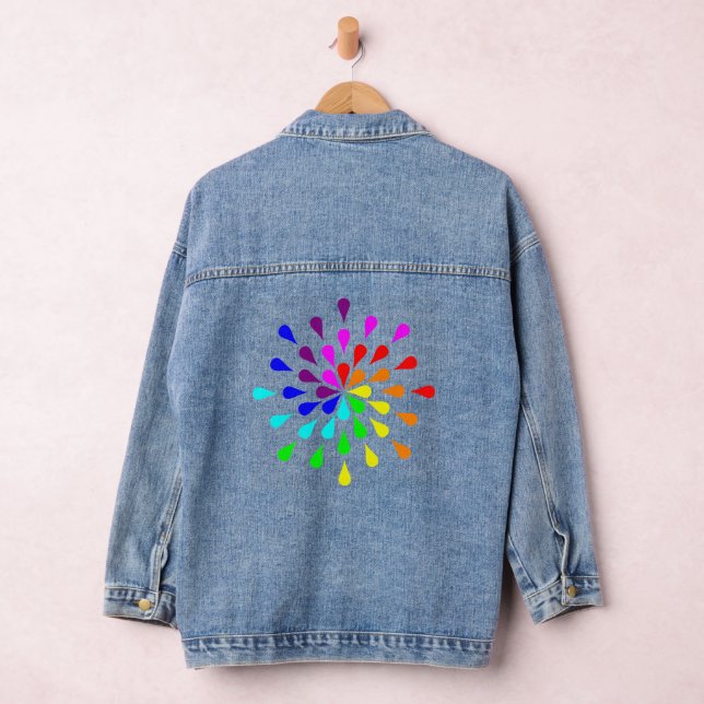 Rainbow teardrops denim jacket (Hangar)