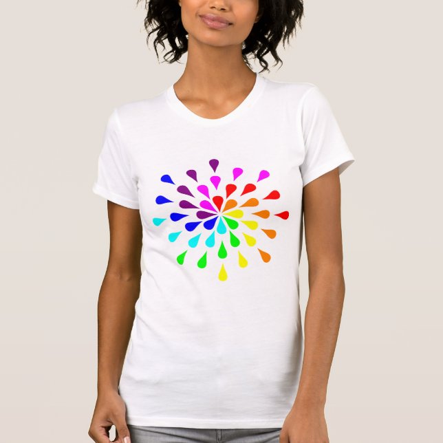 Rainbow teardrops T-Shirt (Front)