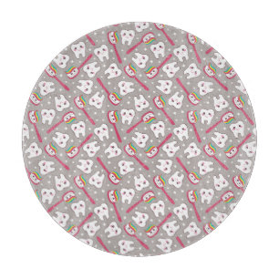 Rainbow Teeth Pattern Cutting Board