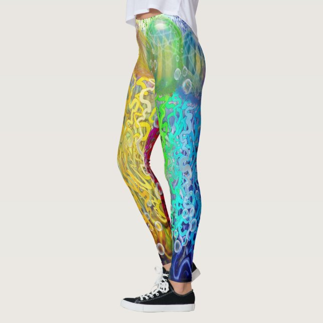 Rainbow Tentacles Leggings (Left)