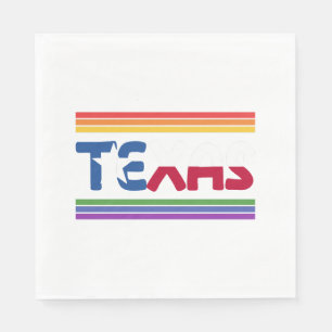 Rainbow Texas Flag Design for proud LGBT+ Texans C Napkin
