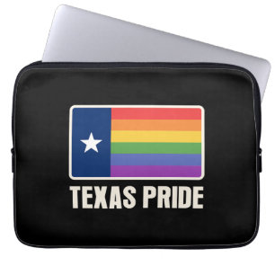Rainbow Texas Flag Design for proud LGBT+ Texans Laptop Sleeve
