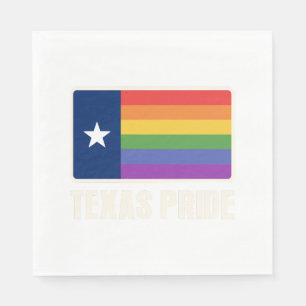 Rainbow Texas Flag Design for proud LGBT+ Texans Napkin