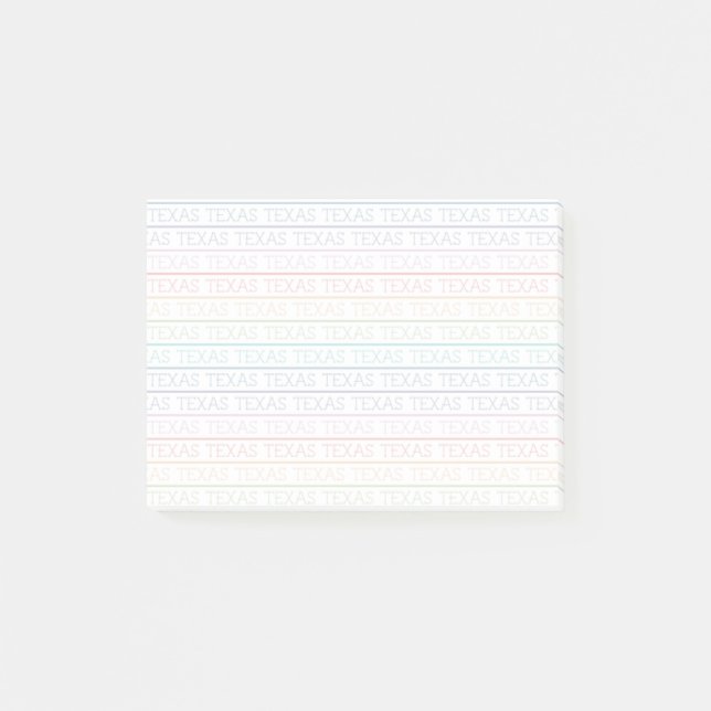 Rainbow Texas, Texas, Texas Post-it Notes (Front)