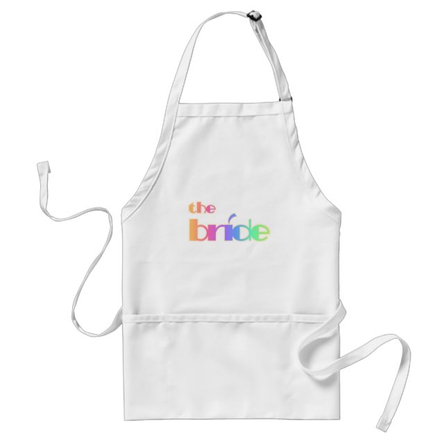 Rainbow Text Bride Tshirts and Gifts Standard Apron (Front)