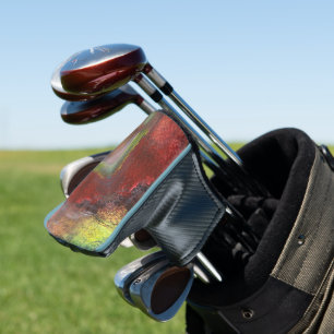 Rainbow Textural Abstract Golf Head Cover