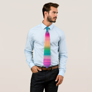 Rainbow Texture line Gradient Pattern Tie