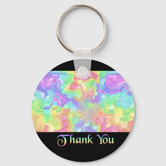 Rainbow Thank You Key Ring (Front)