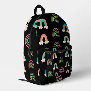 Rainbow themed  printed backpack