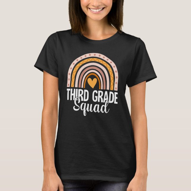Rainbow Third Grade Back To School Team 3rd Grade  T-Shirt (Front)