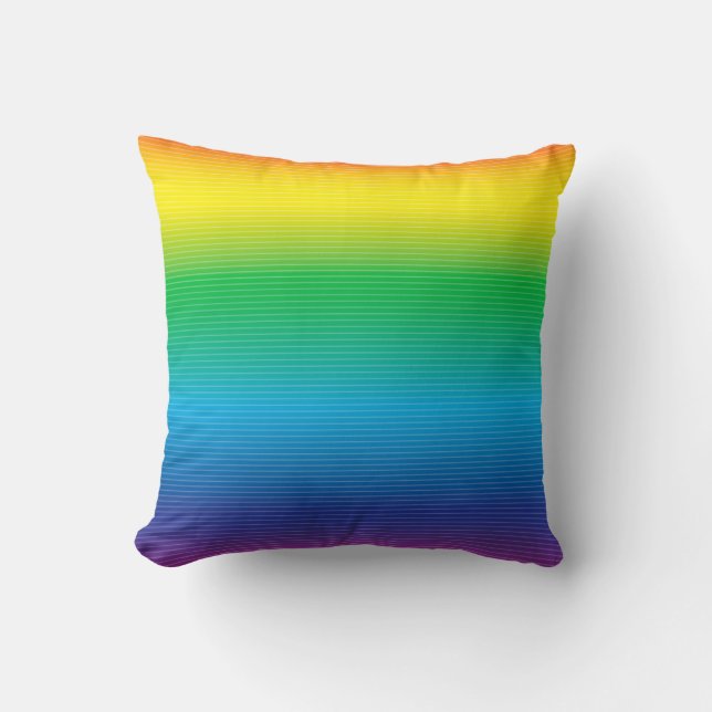 Rainbow Throw Pillow (Front)