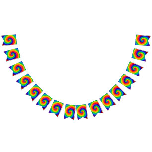 Rainbow Tie-Dye Alcohol Ink Bunting