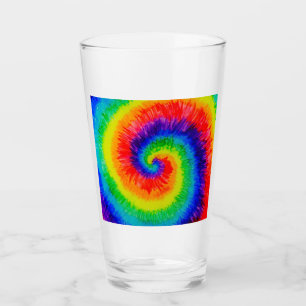 Rainbow Tie-Dye Alcohol Ink Glass