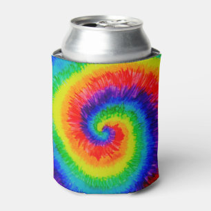 Rainbow Tie-Dye Alcohol Ink Painting Can Cooler