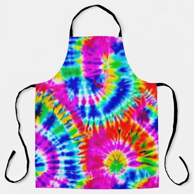 Rainbow Tie Dye Apron (Front)