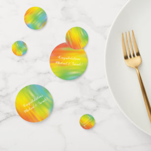 Rainbow Tie Dye Baby Shower Confetti