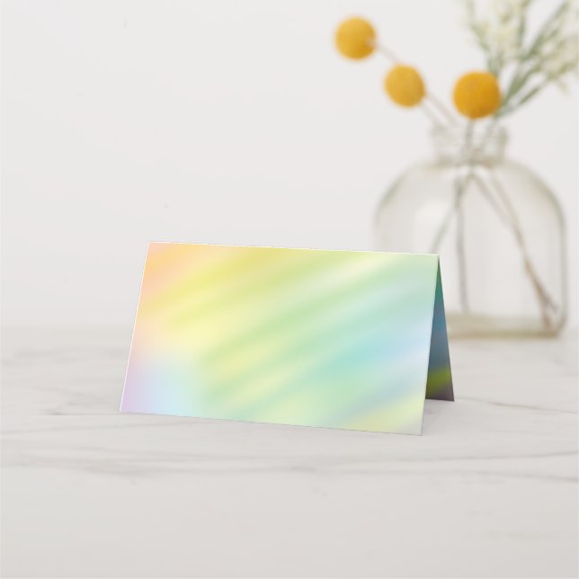 Rainbow Tie Dye Baby Shower Place Card (Front)