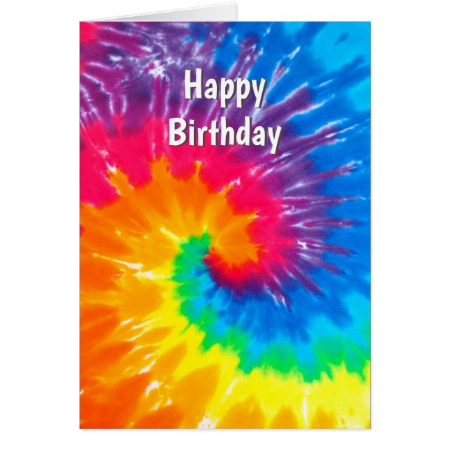 Rainbow Tie Dye Birthday (Front)